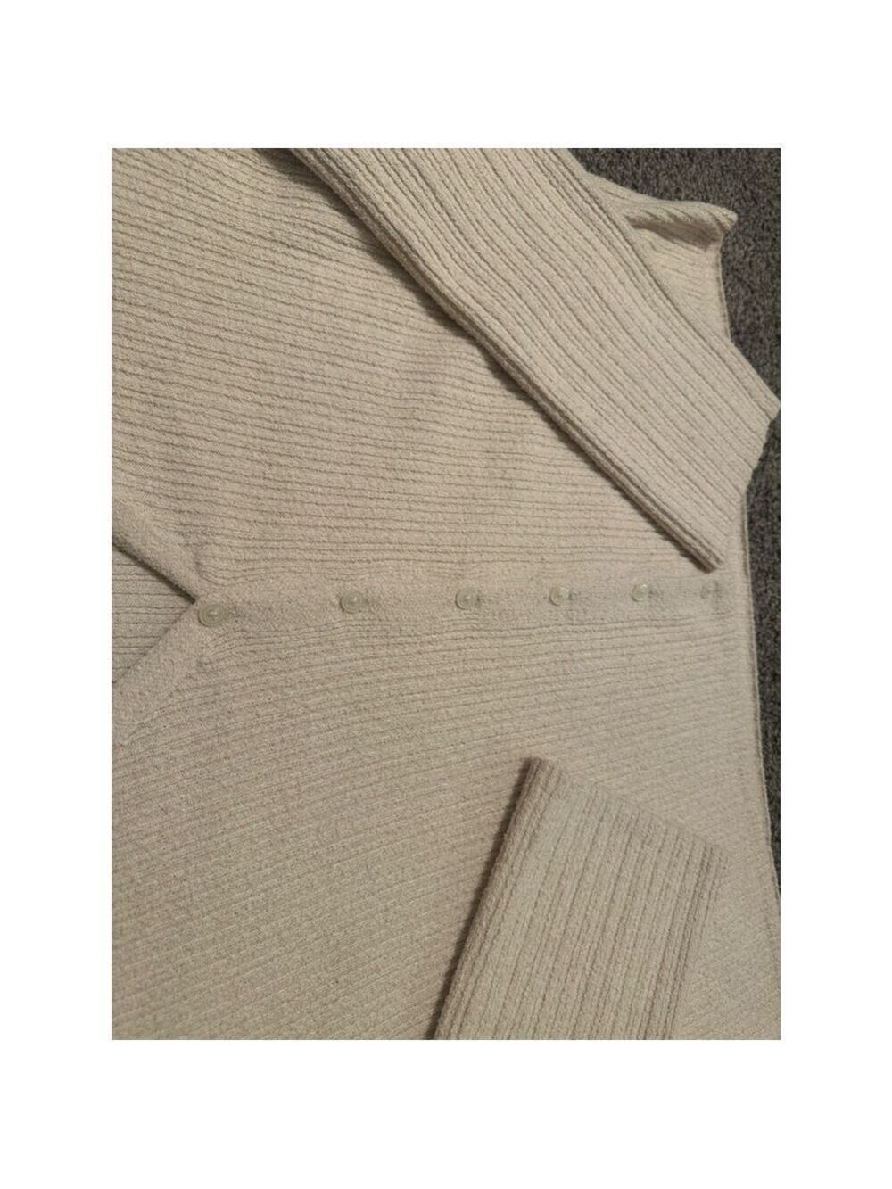 Old Navy Beige Ribbed V Neck Cardigan Women's XXL - Picture 4 of 9